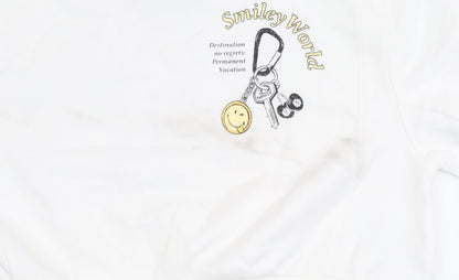 Marks & Spencer Girls White SmileyWorld Graphic Pullover Sweatshirt 6-7Y
