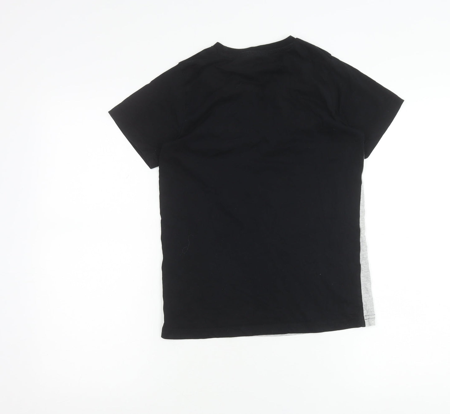 Fortnite Boys Black Blue Grey Colourblock Logo T-Shirt Size S Vanilla Underground