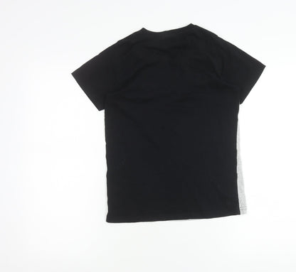 Fortnite Boys Black Blue Grey Colourblock Logo T-Shirt Size S Vanilla Underground