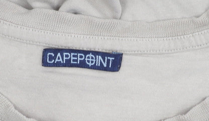 Cape Point Men's Beige Medium Graphic Art Print T-Shirt