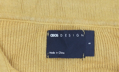 ASOS Men’s Yellow Collared Cotton Pullover Jumper Size S