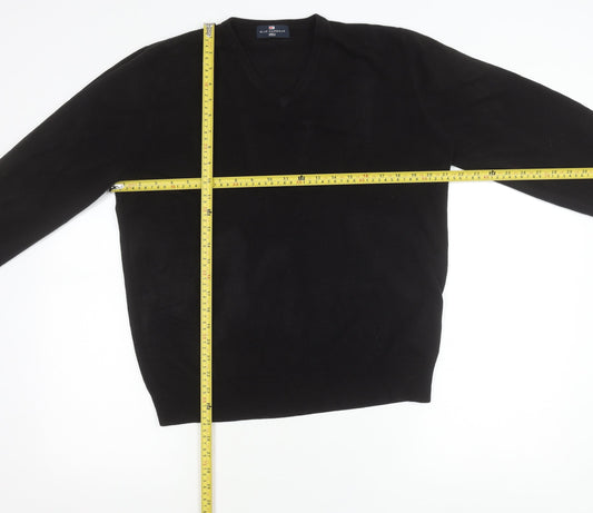 Marks and Spencer Men's Black V-Neck Acrylic Knit Jumper Size L