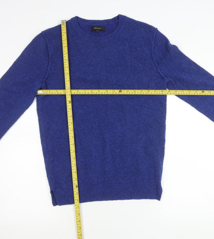 River Island Men’s Blue Knit Pullover Jumper Size S Crew Neck