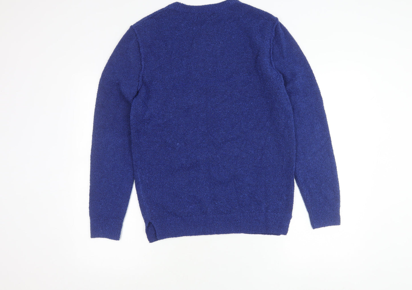 River Island Men’s Blue Knit Pullover Jumper Size S Crew Neck