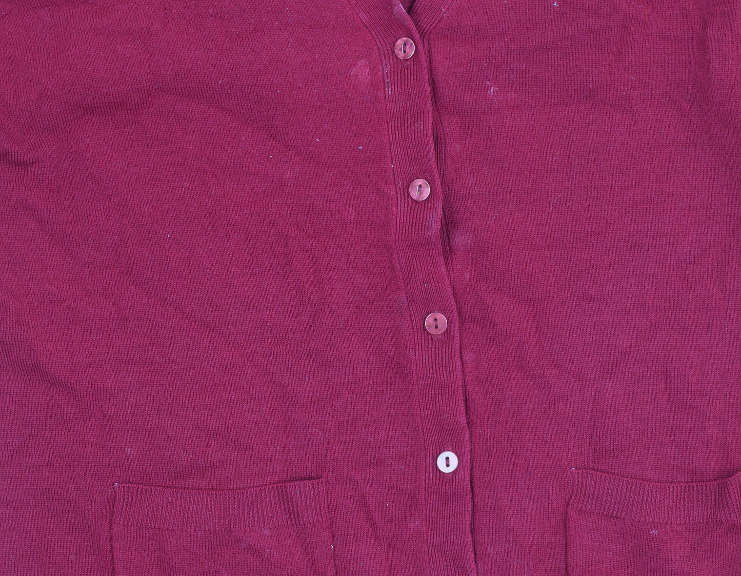 Womens UK Size 14 Isle Red Cardigan Jumper