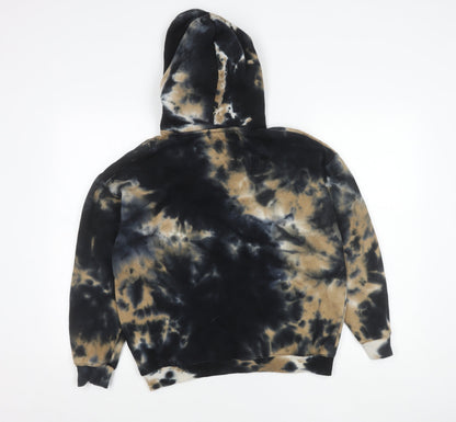 H&M Boys Multicoloured Tie-Dye Pullover Hoodie 14Y Fleece Cotton Blend