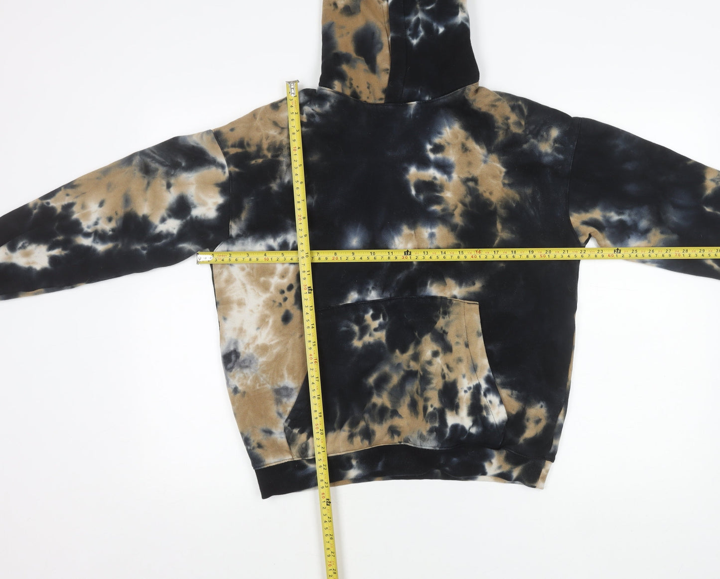 H&M Boys Multicoloured Tie-Dye Pullover Hoodie 14Y Fleece Cotton Blend