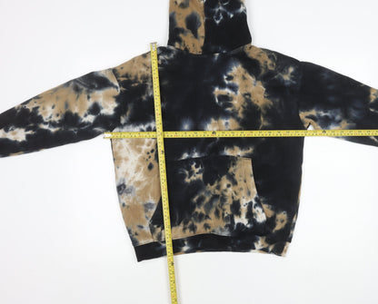 H&M Boys Multicoloured Tie-Dye Pullover Hoodie 14Y Fleece Cotton Blend