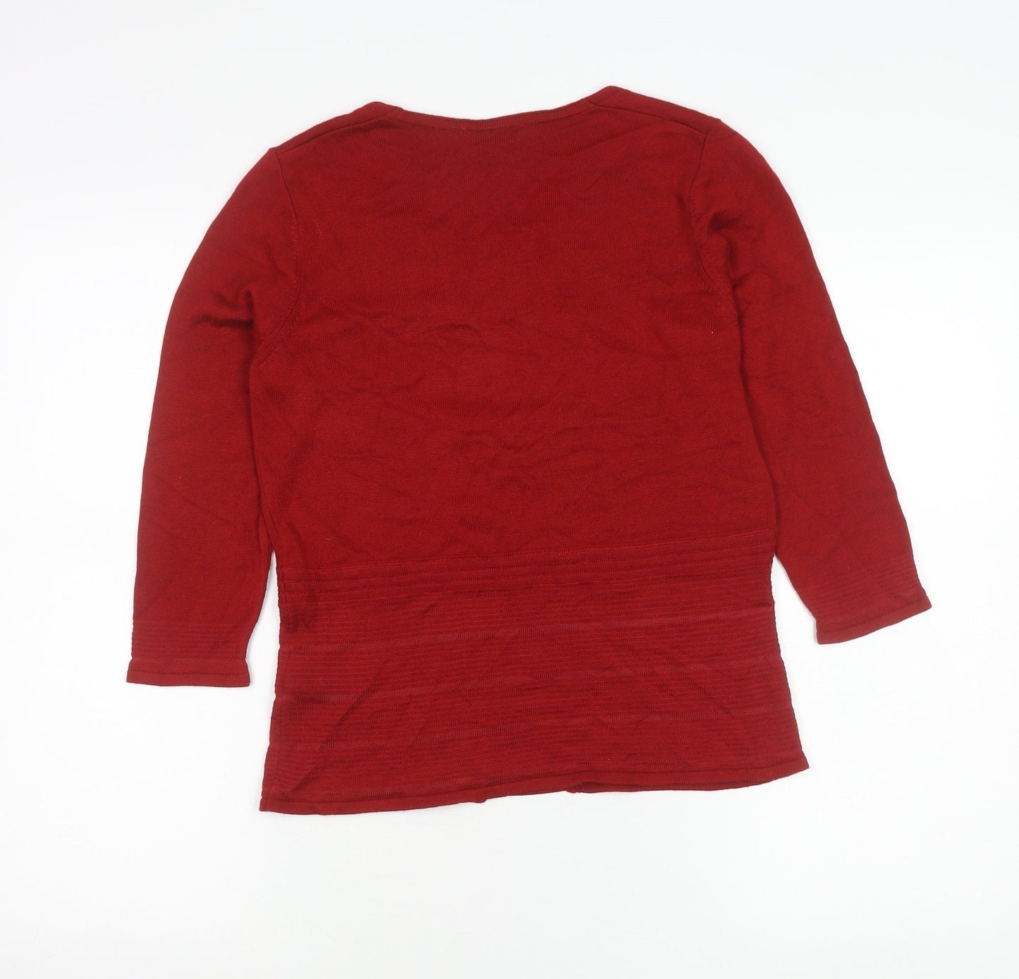 Womens UK Size 10 Marks and Spencer Red Cardigan Jumper