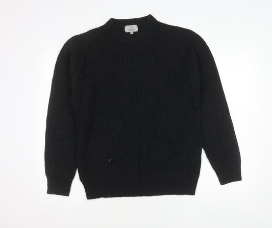 Marks and Spencer Mens Black M Pullover Jumper Regular Fit Knit