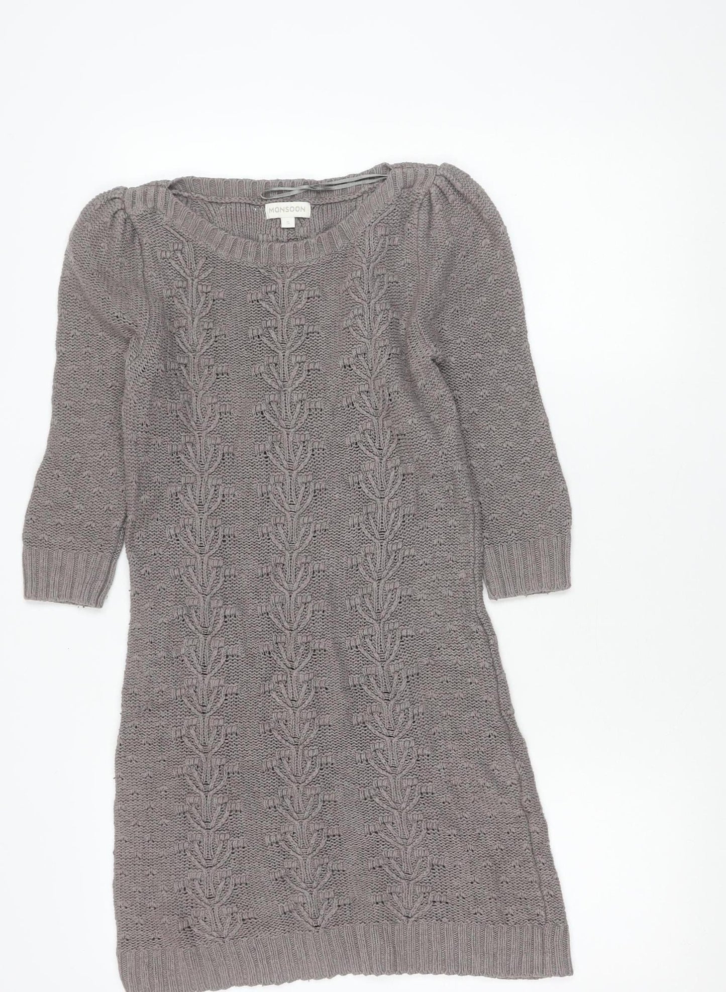 Womens UK Size S Monsoon Grey Tunic Jumper