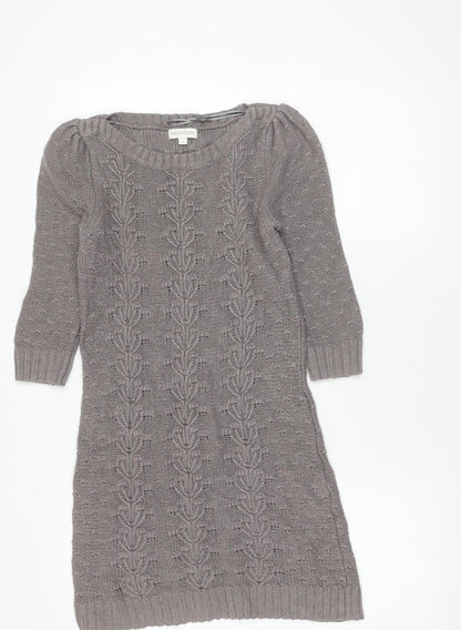 Womens UK Size S Monsoon Grey Tunic Jumper