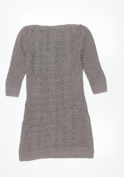 Womens UK Size S Monsoon Grey Tunic Jumper