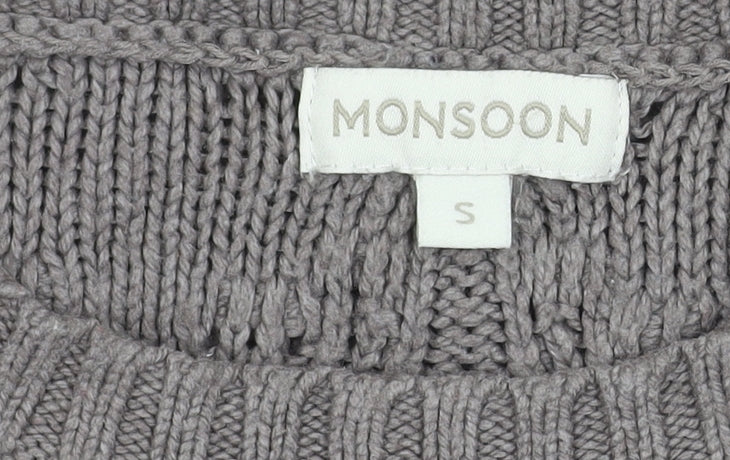 Womens UK Size S Monsoon Grey Tunic Jumper