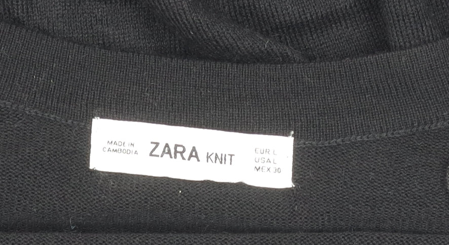 Womens UK Size L Zara Black Pullover Jumper