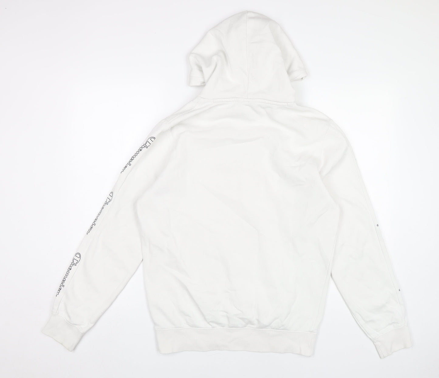 Mens UK Size M Champion White Pullover Hoodie