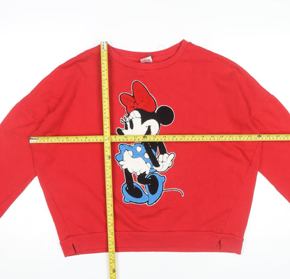 Womens UK Size XL Disney Red Pullover Sweatshirt