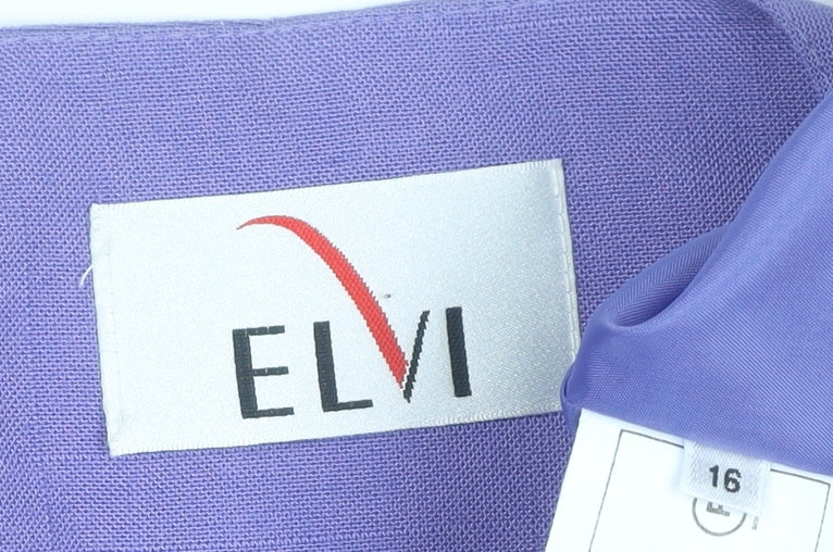 Womens UK Size 16 ELVI Purple Basic Jacket