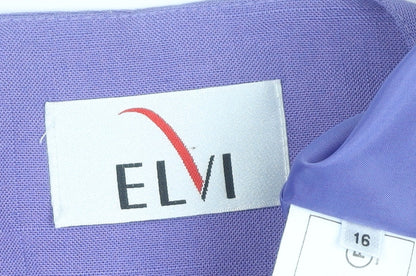 Womens UK Size 16 ELVI Purple Basic Jacket