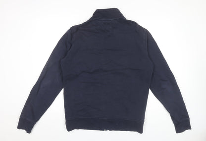 Tommy Hilfiger Men’s Blue Full Zip Sweatshirt L Striped Casual