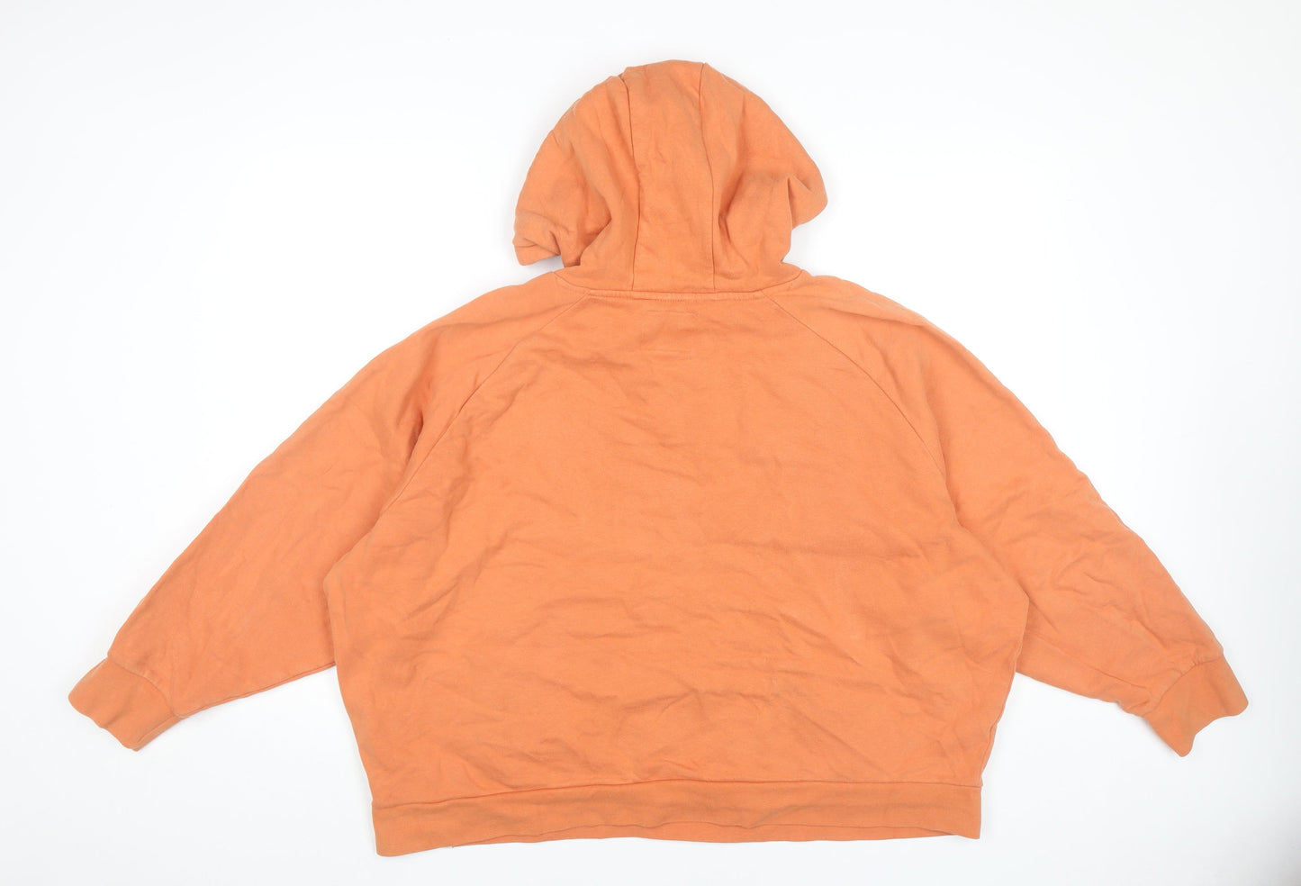 Animal Women’s Orange Pullover Hoodie UK 16 Graphic Print Cotton