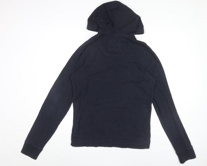 Abercrombie & Fitch Men’s Blue Henley Hoodie L Cotton