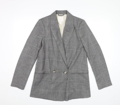Womens UK Size 6 H&M Grey Basic Jacket Blazer