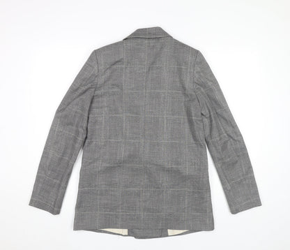 Womens UK Size 6 H&M Grey Basic Jacket Blazer