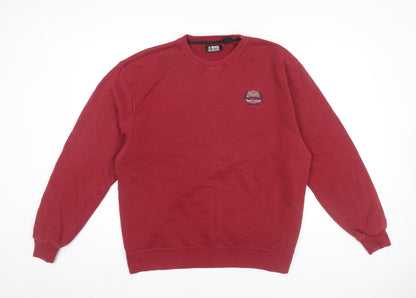 Gear For Sports Mens Red Cotton Pullover Sweatshirt Size L