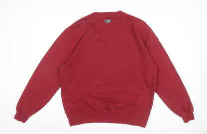 Gear For Sports Mens Red Cotton Pullover Sweatshirt Size L