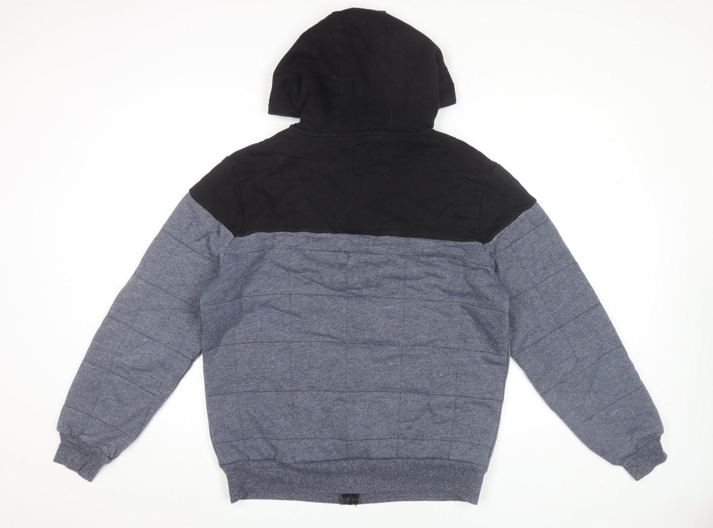 Nanny State Mens Black Blue XL Full Zip Hoodie Jacket Hooded