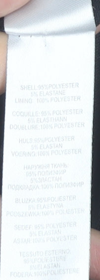 Mela London Women Black Size 12 Fit & Flare Belted Cocktail Dress