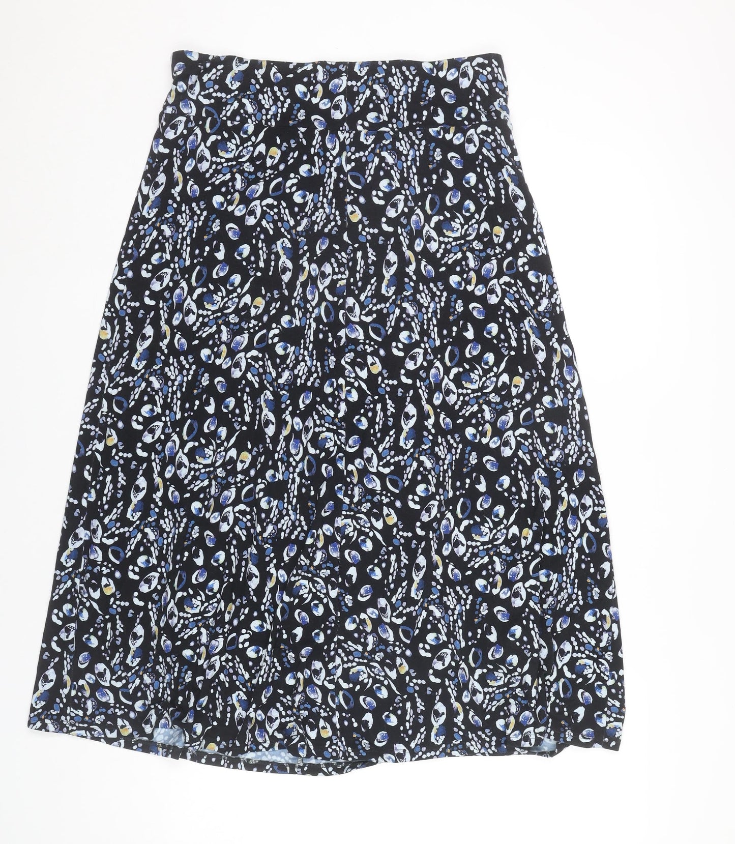 David Nieper Womens Black Blue Floral Stretch Pencil Skirt Size 14