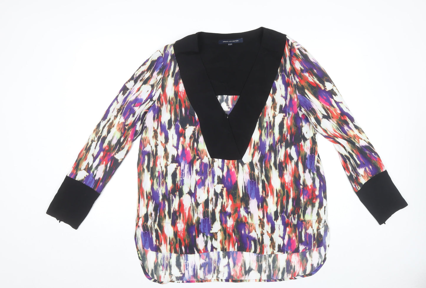 Womens UK Size 12 French Connection Multicoloured Tunic Blouse