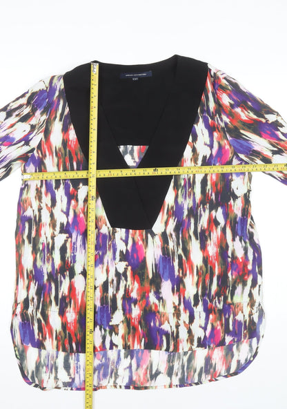 Womens UK Size 12 French Connection Multicoloured Tunic Blouse
