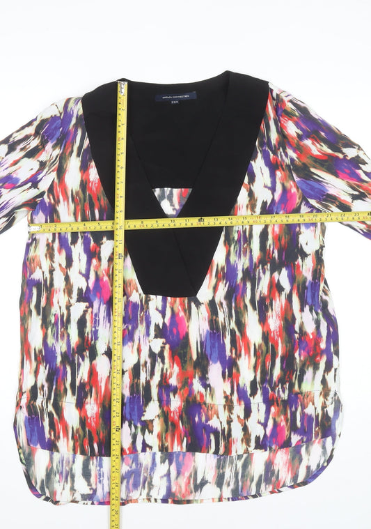 Womens UK Size 12 French Connection Multicoloured Tunic Blouse
