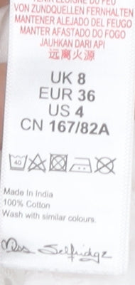 Miss Selfridge Womens White Cotton Sleeveless Blouse UK 8