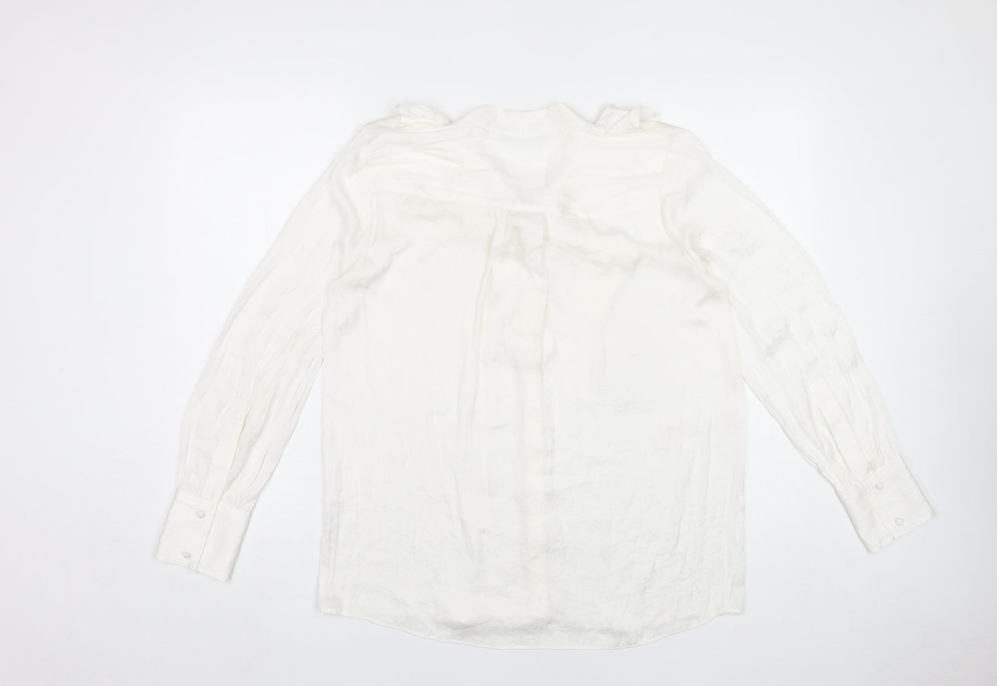 Womens UK Size 12 Marks and Spencer White Tunic Blouse
