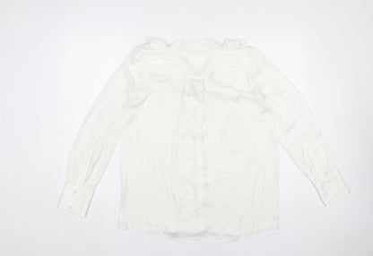 Womens UK Size 12 Marks and Spencer White Tunic Blouse