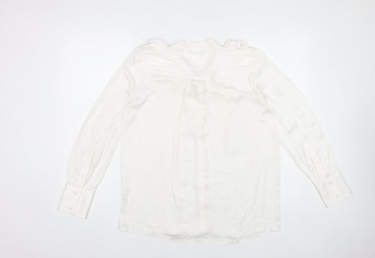 Womens UK Size 12 Marks and Spencer White Tunic Blouse