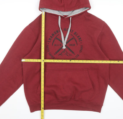 R-Life Men’s Red Pullover Hoodie Size S Graphic Print Outdoor