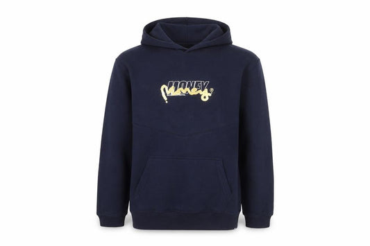 Money Boys Blue Pullover Hoodie 10-11 Years Logo Graphic Print