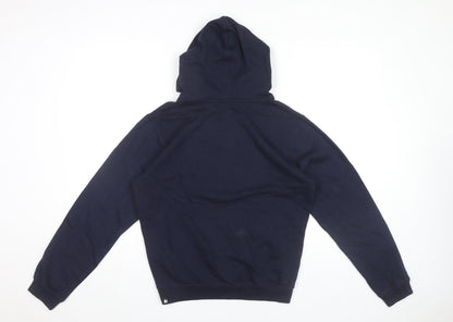Money Boys Blue Pullover Hoodie 10-11 Years Logo Graphic Print
