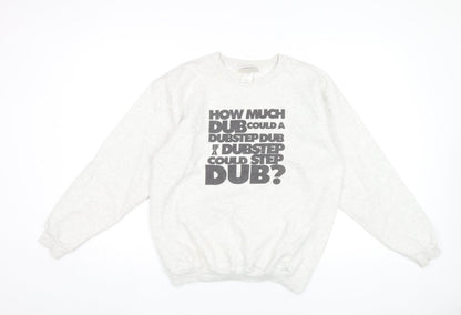Hanes Unisex Grey Music Graphic Pullover Sweatshirt Size S