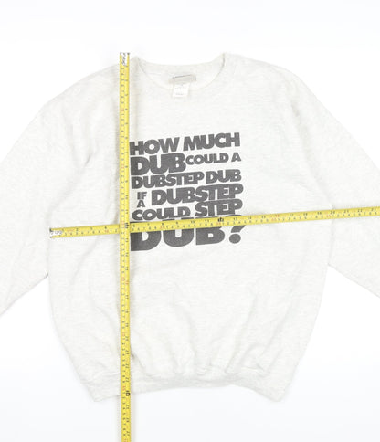 Hanes Unisex Grey Music Graphic Pullover Sweatshirt Size S