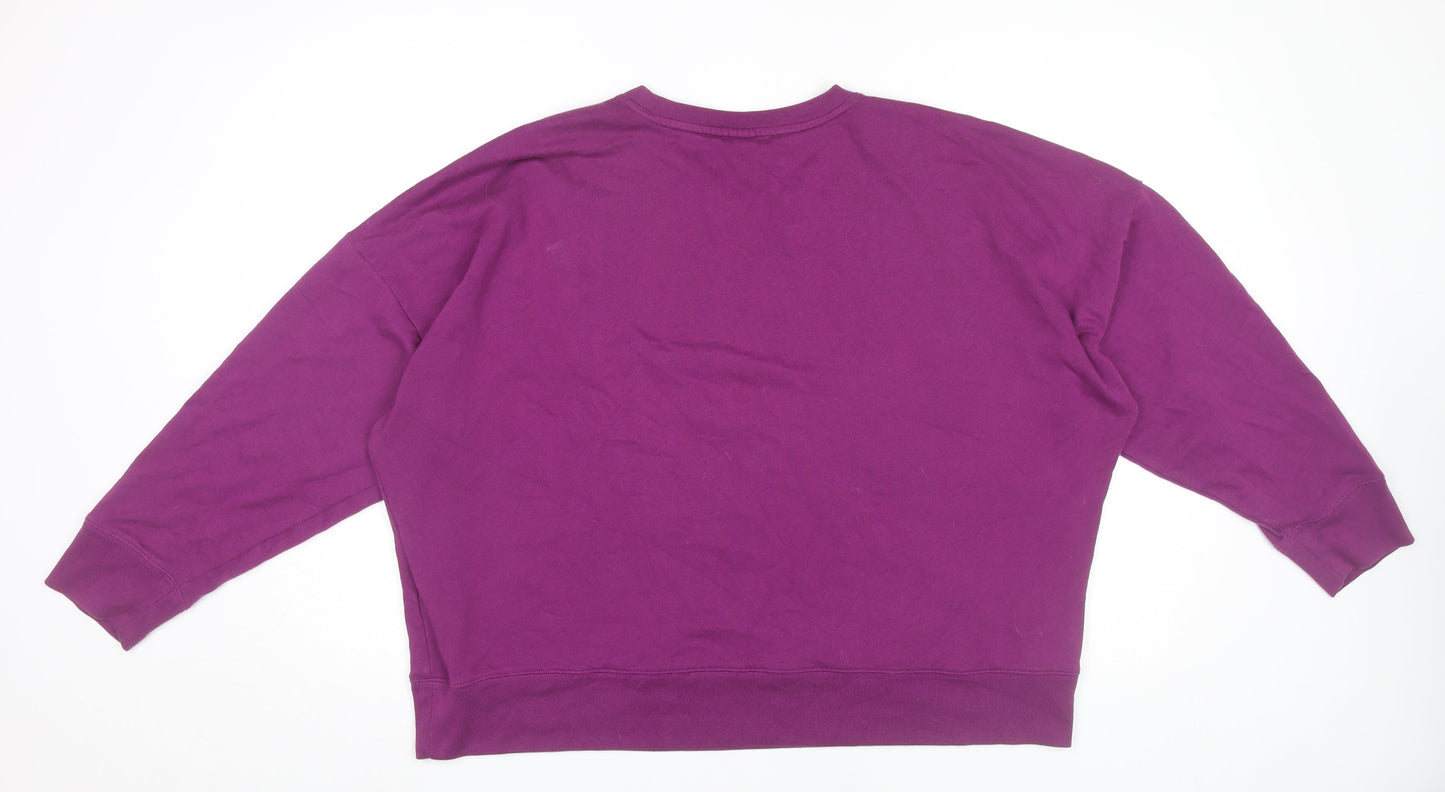 GAP Womens Purple XL Pullover Crew Neck Logo Sweatshirt