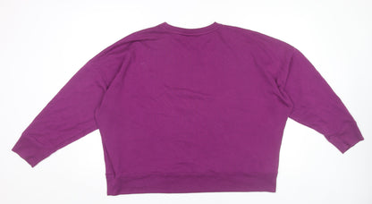GAP Womens Purple XL Pullover Crew Neck Logo Sweatshirt