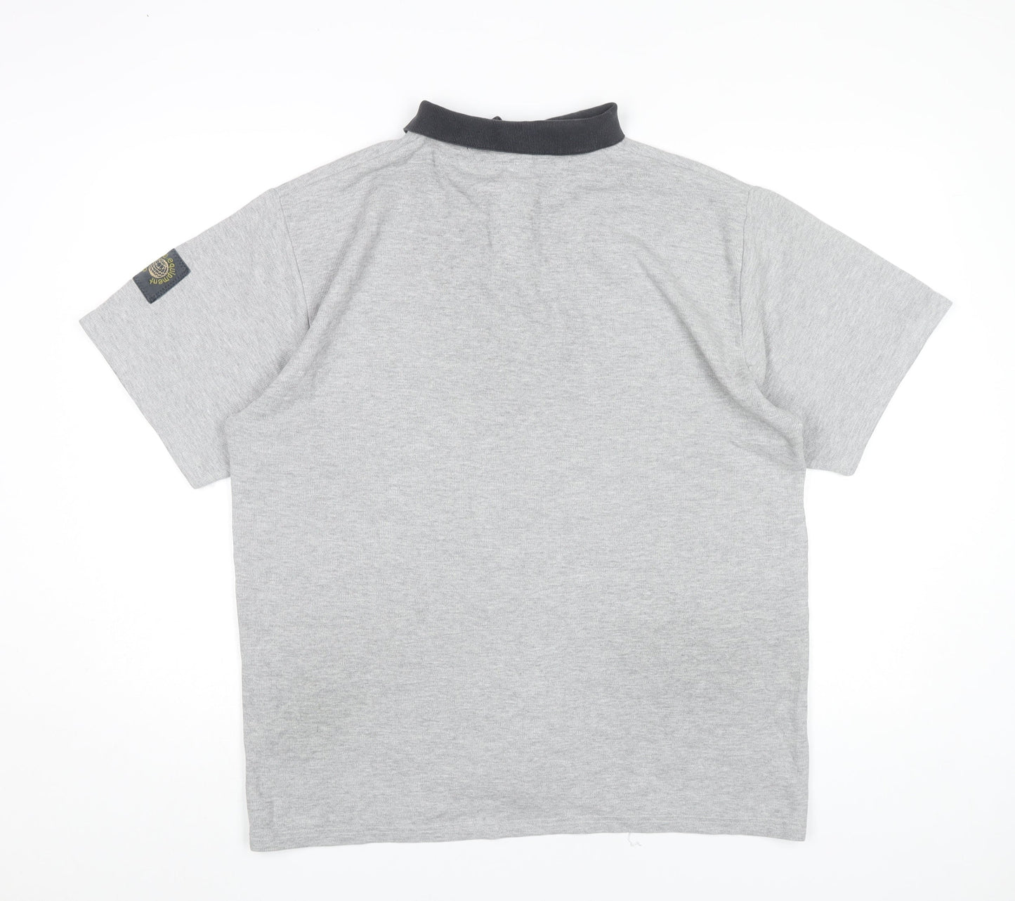 Off Shore Equipment Men’s Grey Polo Shirt L Vintage Zip Collar