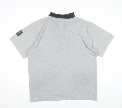 Off Shore Equipment Men’s Grey Polo Shirt L Vintage Zip Collar