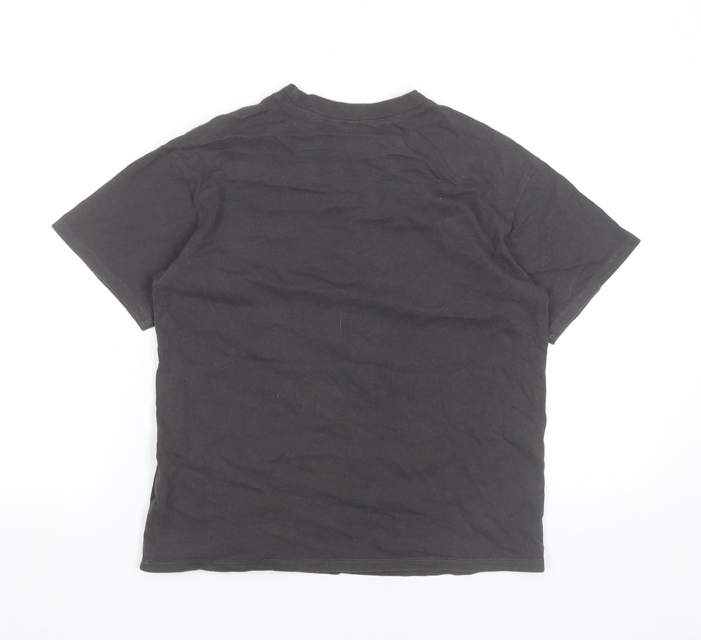 Womens UK Size 2XS H&M Divided Black Basic T-Shirt
